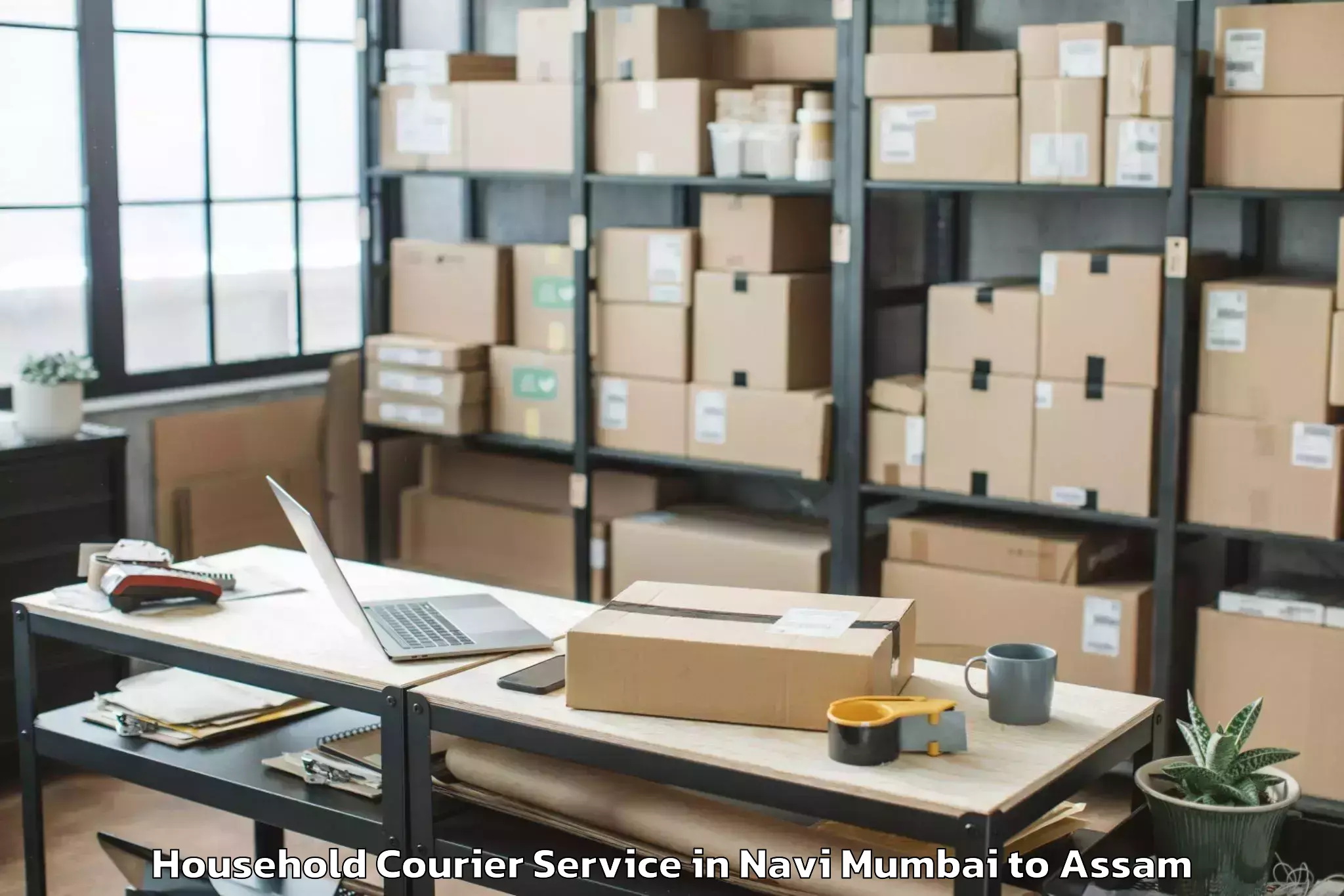 Leading Navi Mumbai to Hajo Household Courier Provider